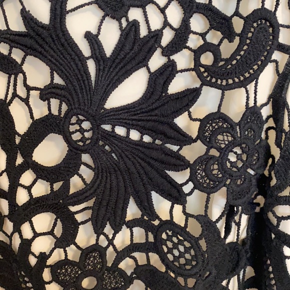 Banana Republic Black Lace & Cream Shift Dress - Picture 4 of 6